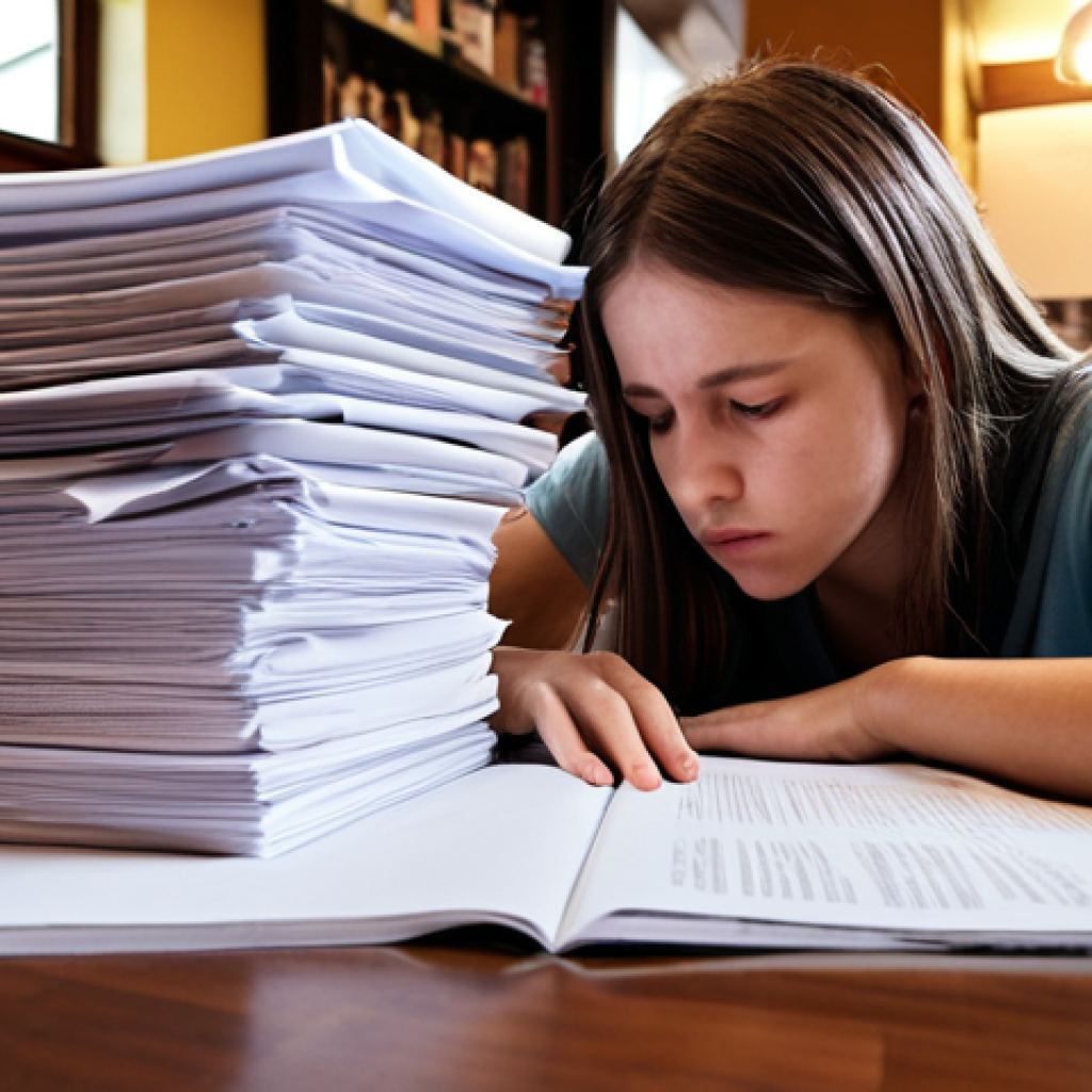 ** A student looking overwhelmed by a large stack of academic papers, contrasted with an image of them relaxing in a café with friends, to illustrate managing stress during thesis writing.

**